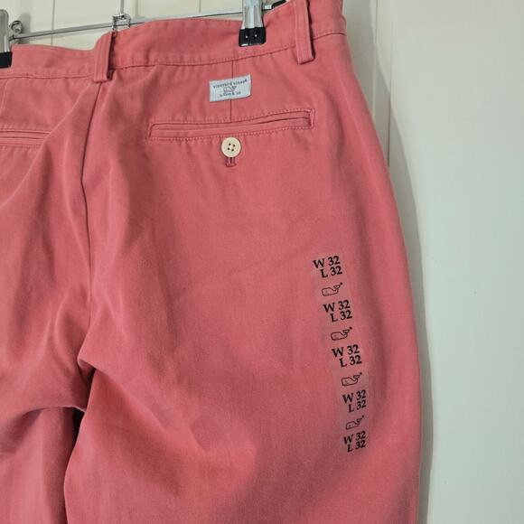 Vineyard Vines Nantucket Red (Salmon) Chino Pants NWT Preppy Size 32/32 - Picture 4 of 8